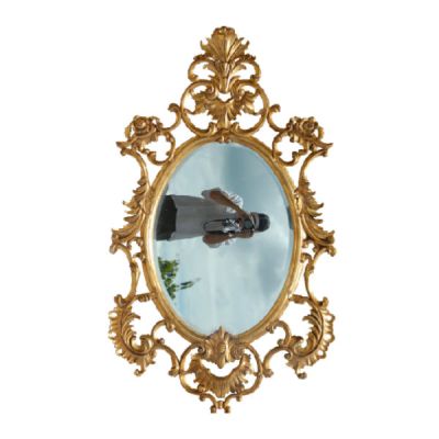 M460 – Oval Mirror Mahogany
