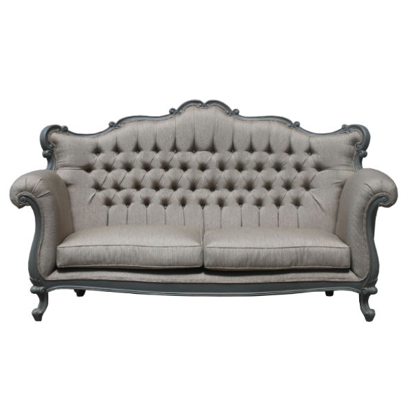 S121.4 – Sofa 2 Seater MAHOGANY FABRIC Cushions